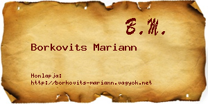 Borkovits Mariann névjegykártya